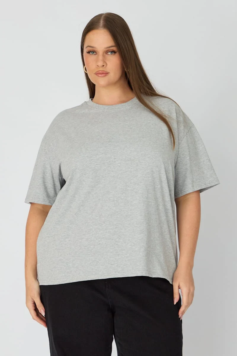 Grey Relaxed T-shirt Short Sleeve