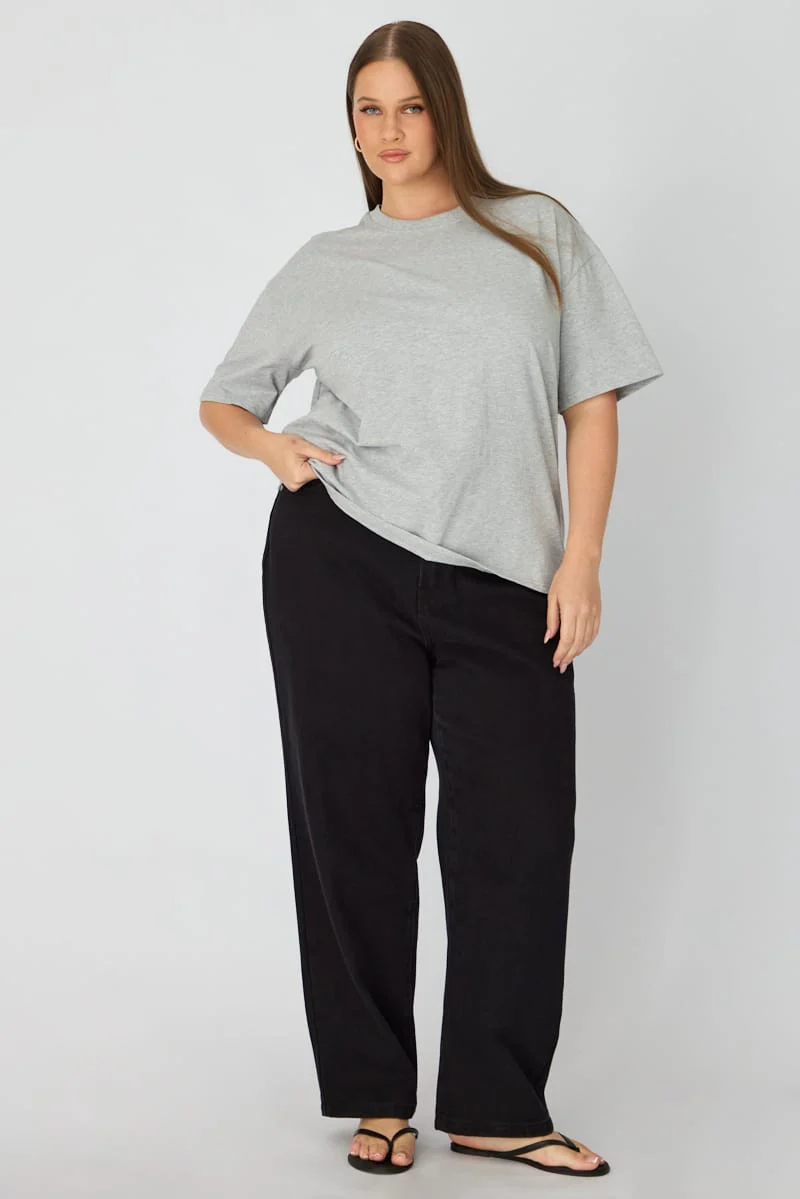 Grey Relaxed T-shirt Short Sleeve - Image 2