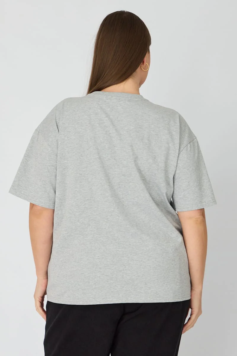 Grey Relaxed T-shirt Short Sleeve - Image 5