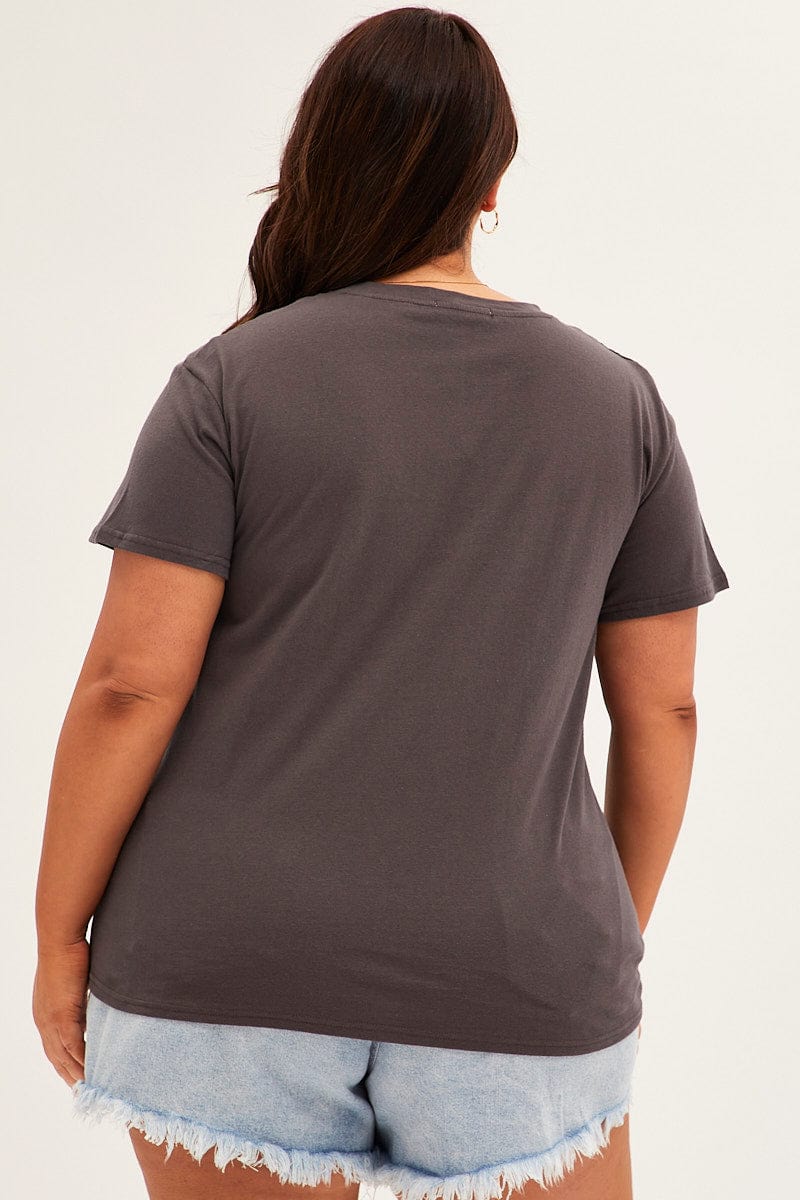 Grey Short Sleeve Graphic T-shirt - Image 5