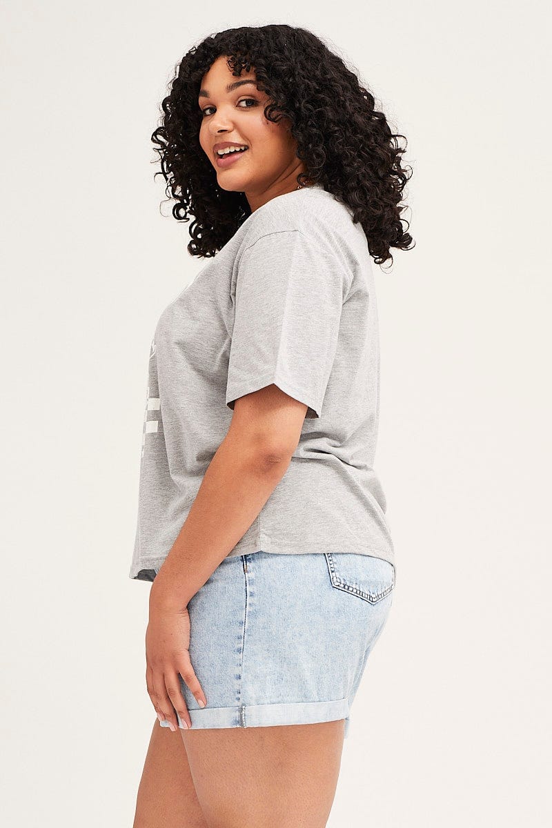 Grey Short Sleeve Graphic T-shirt - Image 4