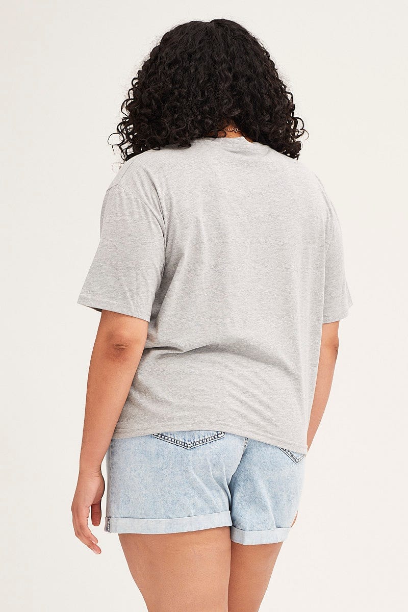 Grey Short Sleeve Graphic T-shirt - Image 5