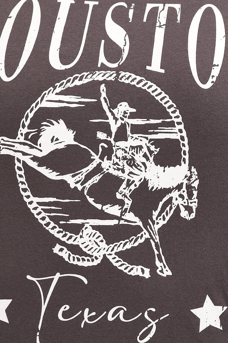 Grey Short Sleeve Regular Houston T-shirt - Image 6