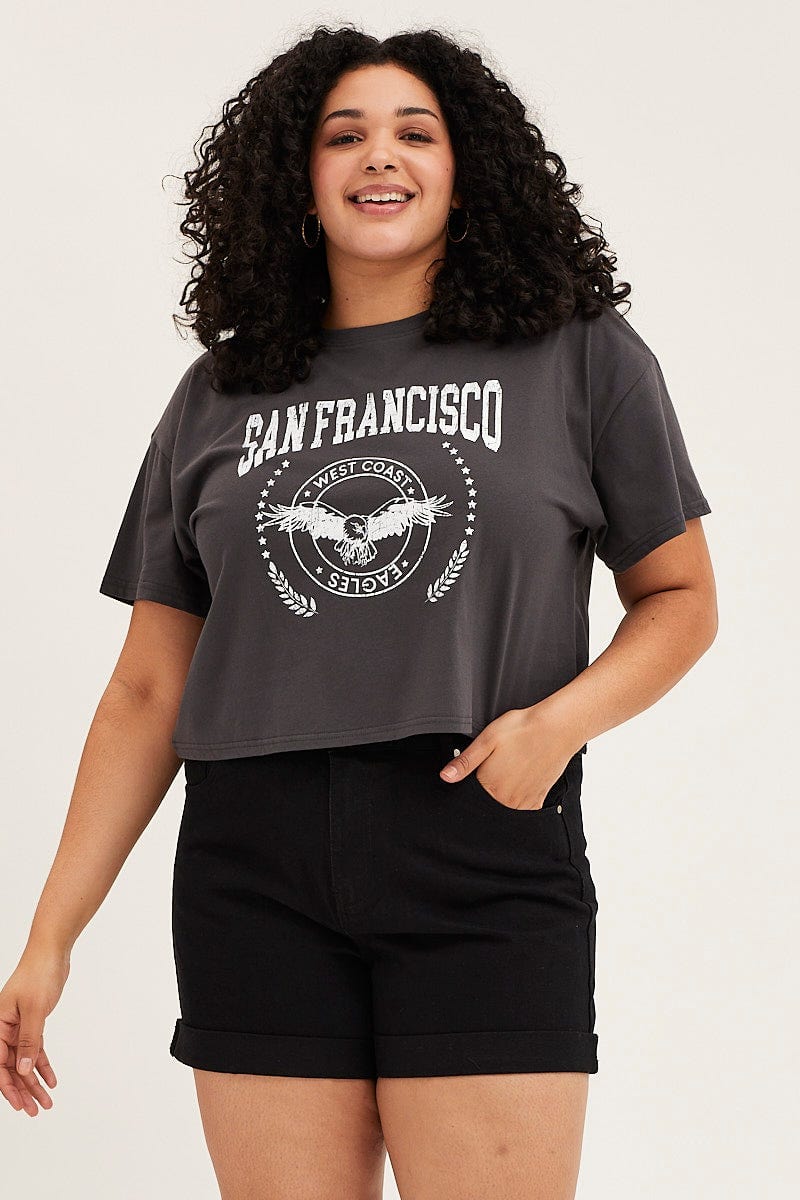 Grey Short Sleeve San Francisco Eagle T-shirt - Image 3