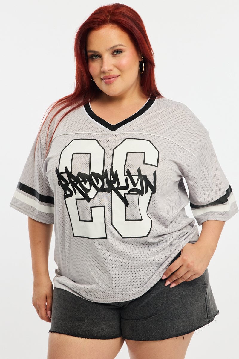 Grey Sport Tee Short Sleeve
