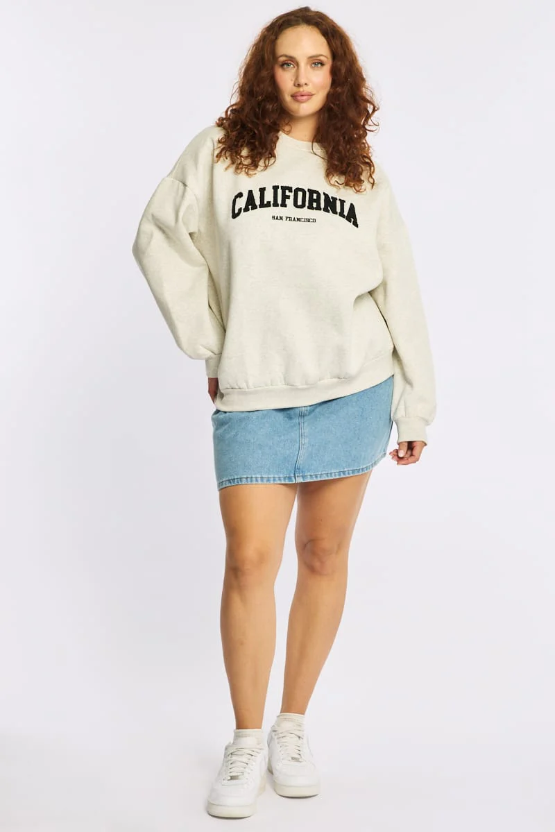 Grey Sweat Top Long Sleeve - Image 3