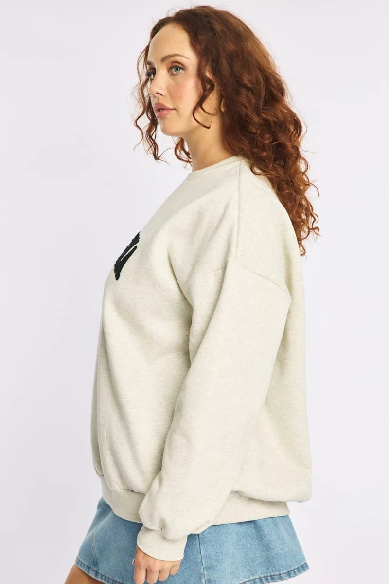 Grey Sweat Top Long Sleeve - Image 4