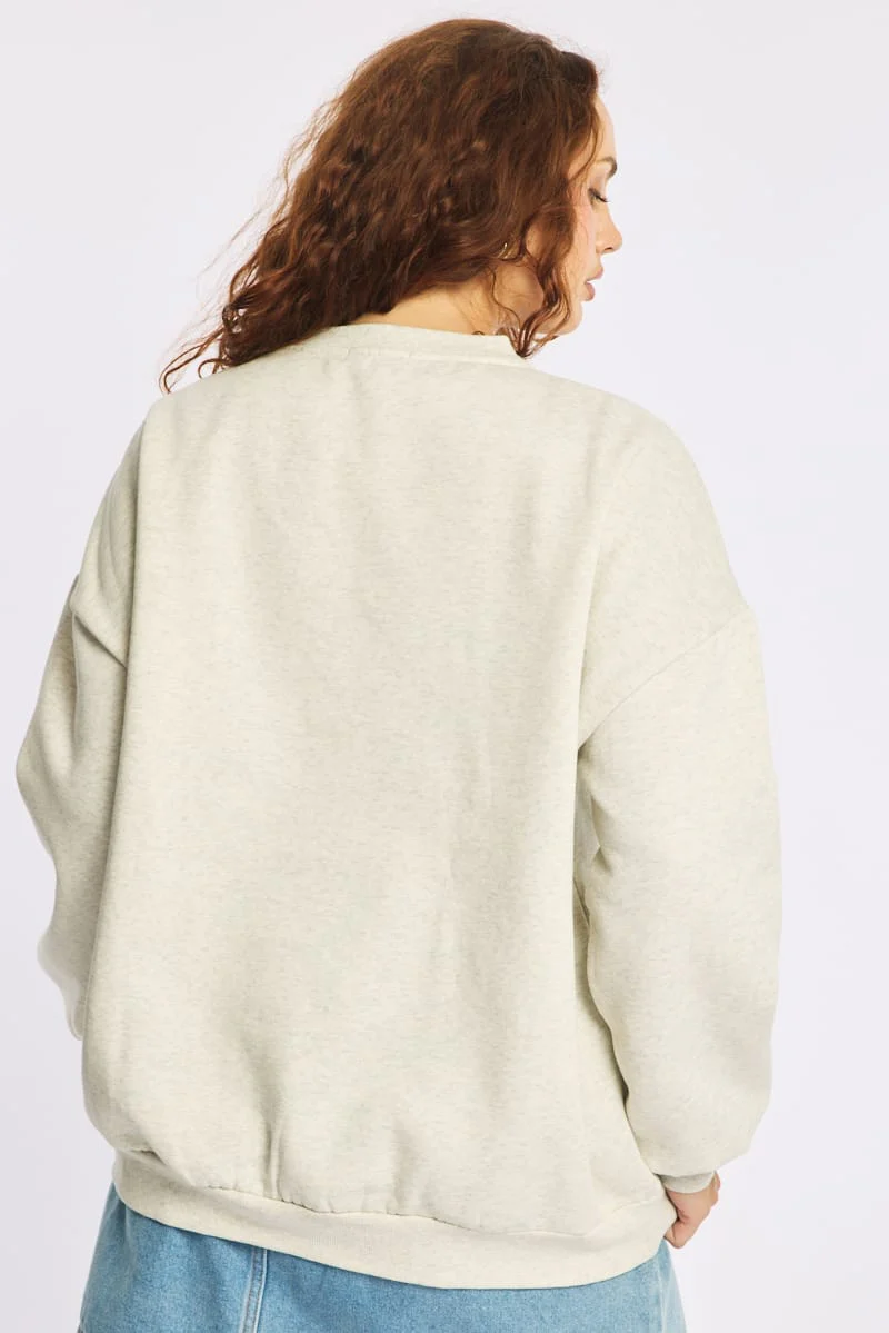 Grey Sweat Top Long Sleeve - Image 5