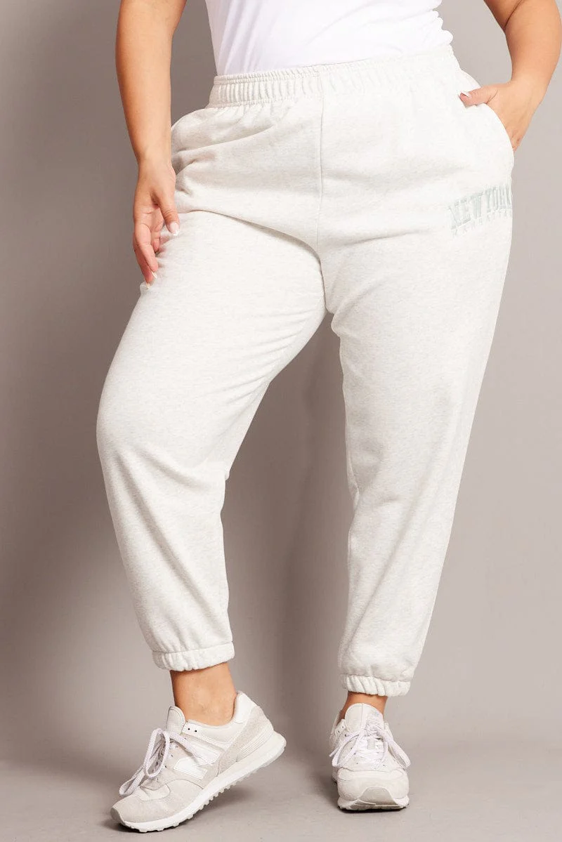 Grey Track Pants High Rise - Image 3