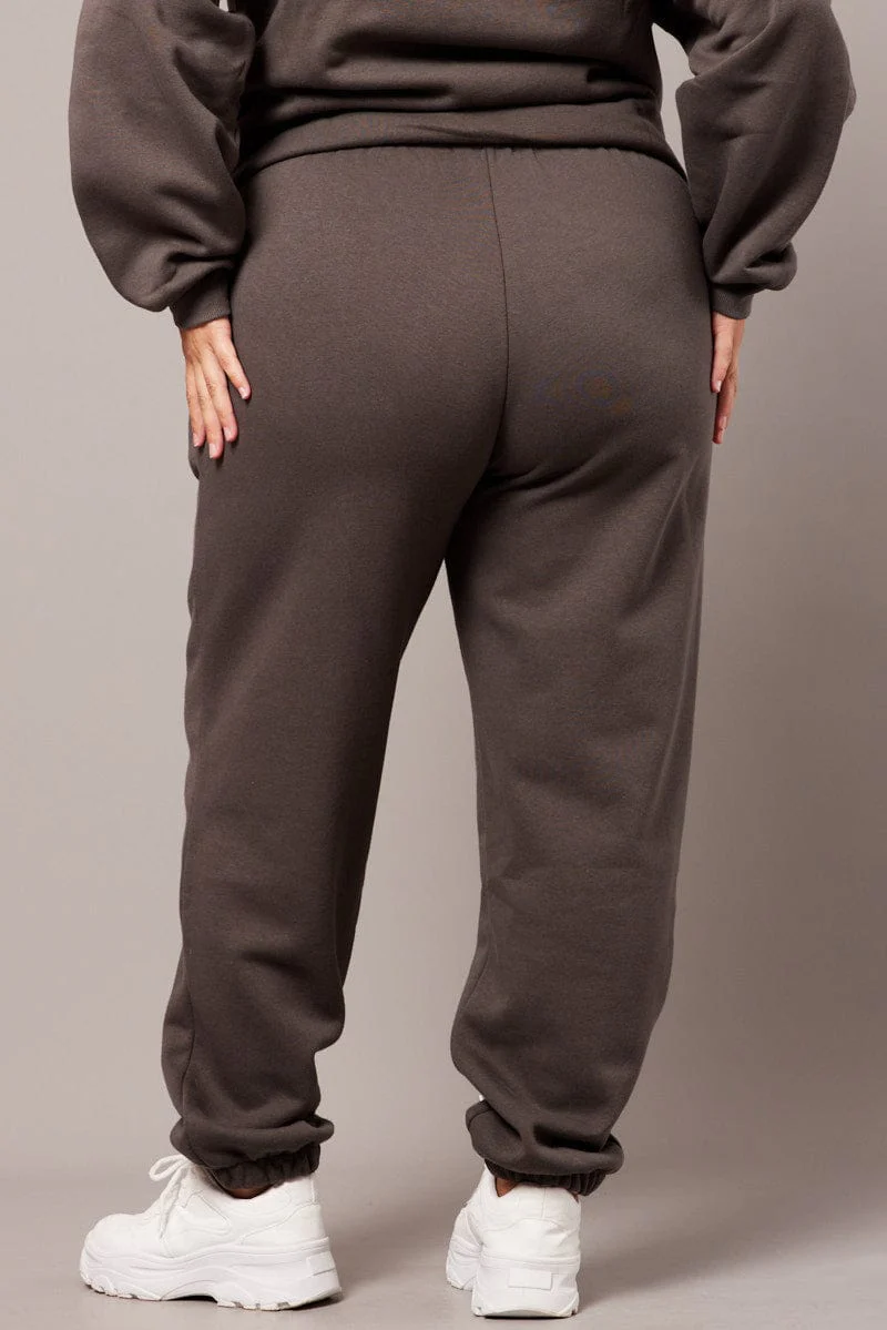 Grey Track Pants High Rise - Image 5