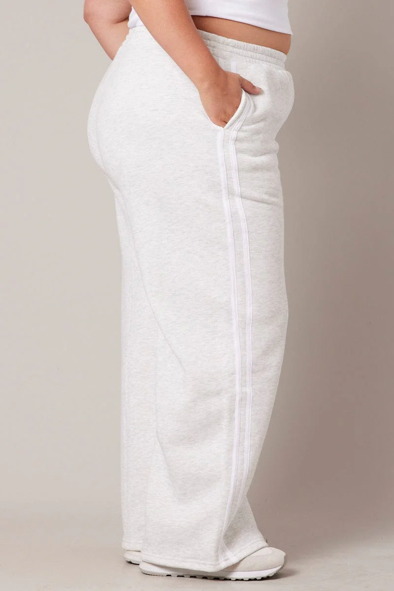 Grey Track Pants Wide Leg - Image 4