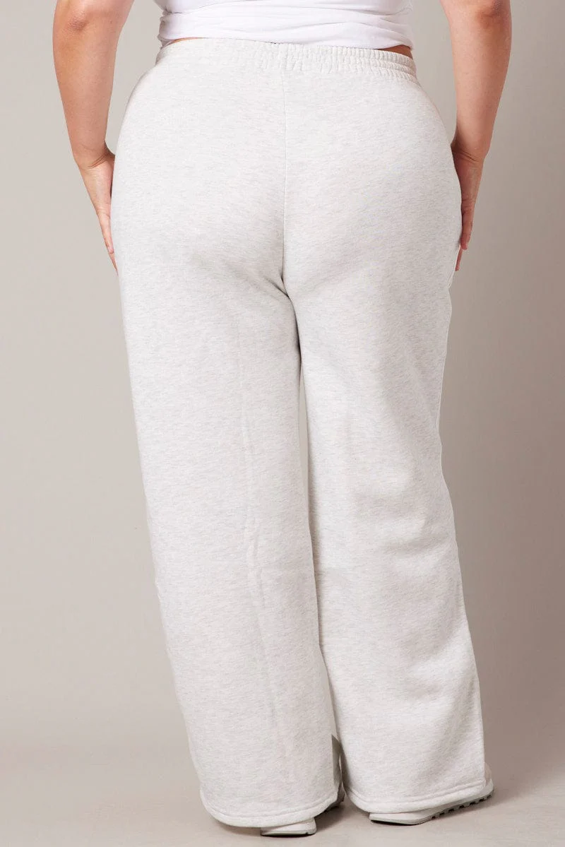 Grey Track Pants Wide Leg - Image 5