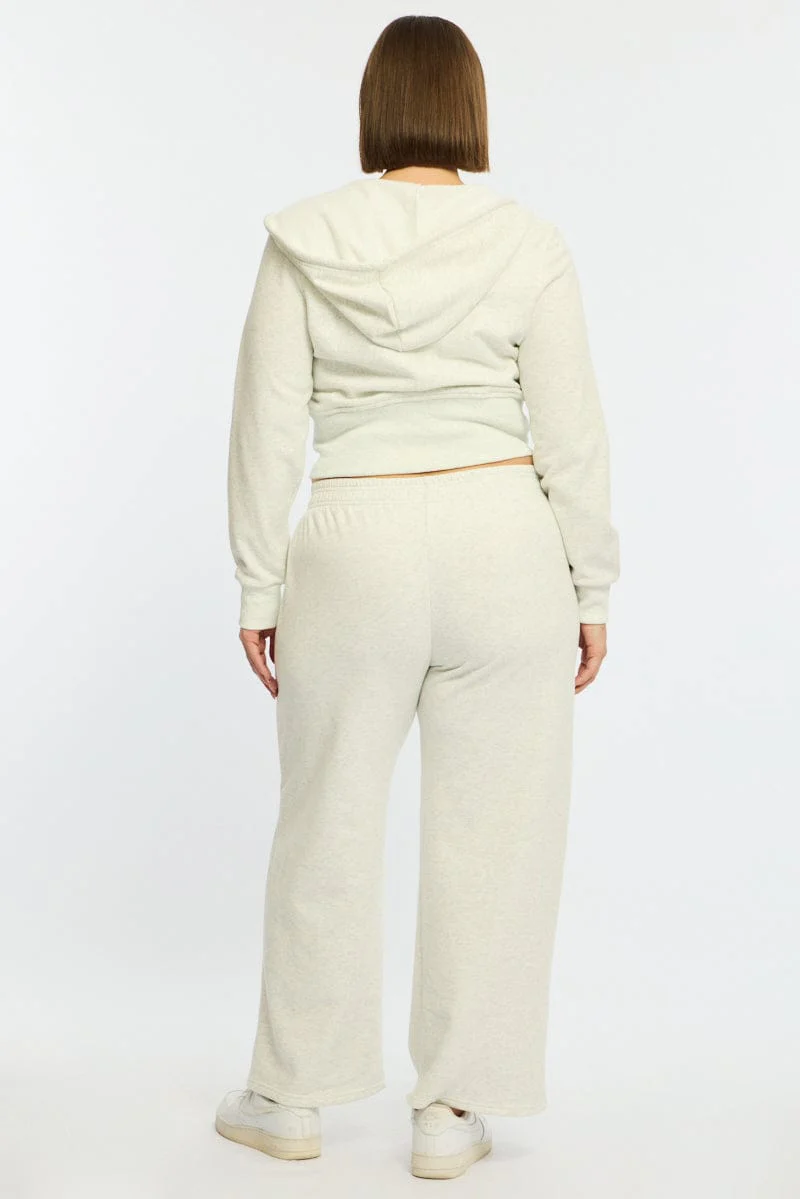 Grey Track Pants Wide Leg - Image 5