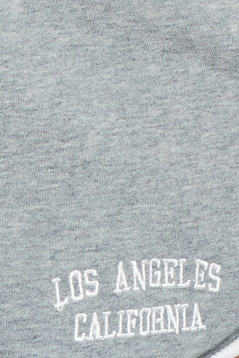Grey Track Shorts High Rise Elastic Waist - Image 6