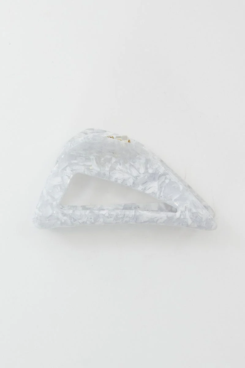 Grey Triangle Claw Clip