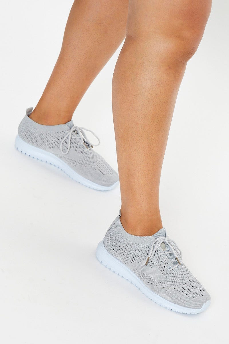 Grey X Trainer Sneakers - Image 2