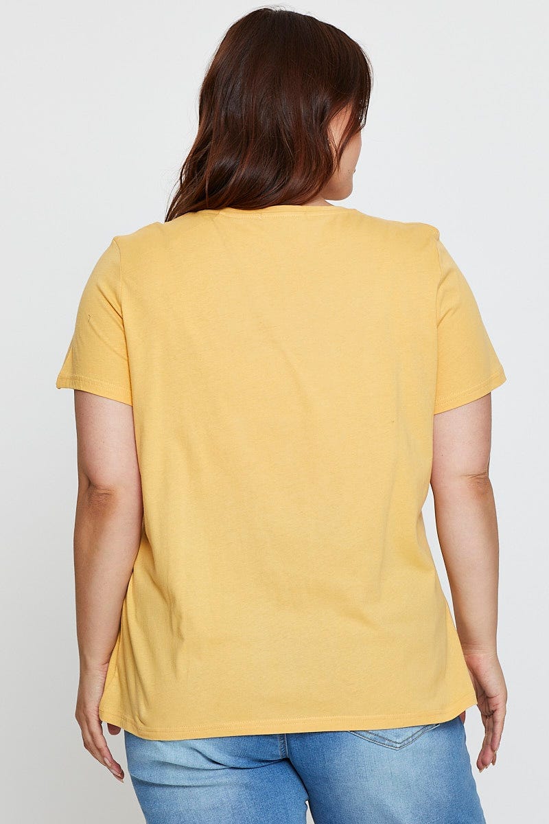 Light Must Graphic T-shirt Sunflower Crew Neck Short Sleeve - Image 5