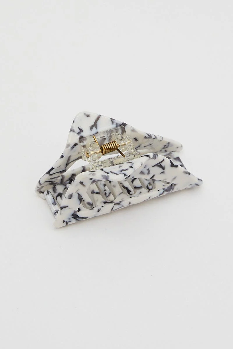 Marble Print Triangle Claw Clip - Image 2
