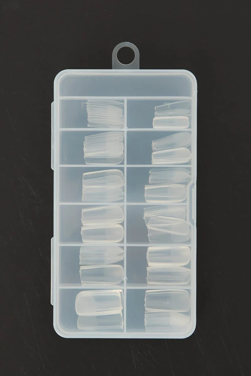 Metallic 120 Pcs Square Full Cover Half Matte Nail Tips