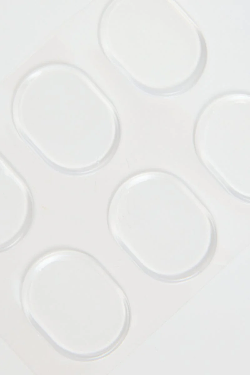 Metallic 6pcs Silicone Heel Cushion Pads