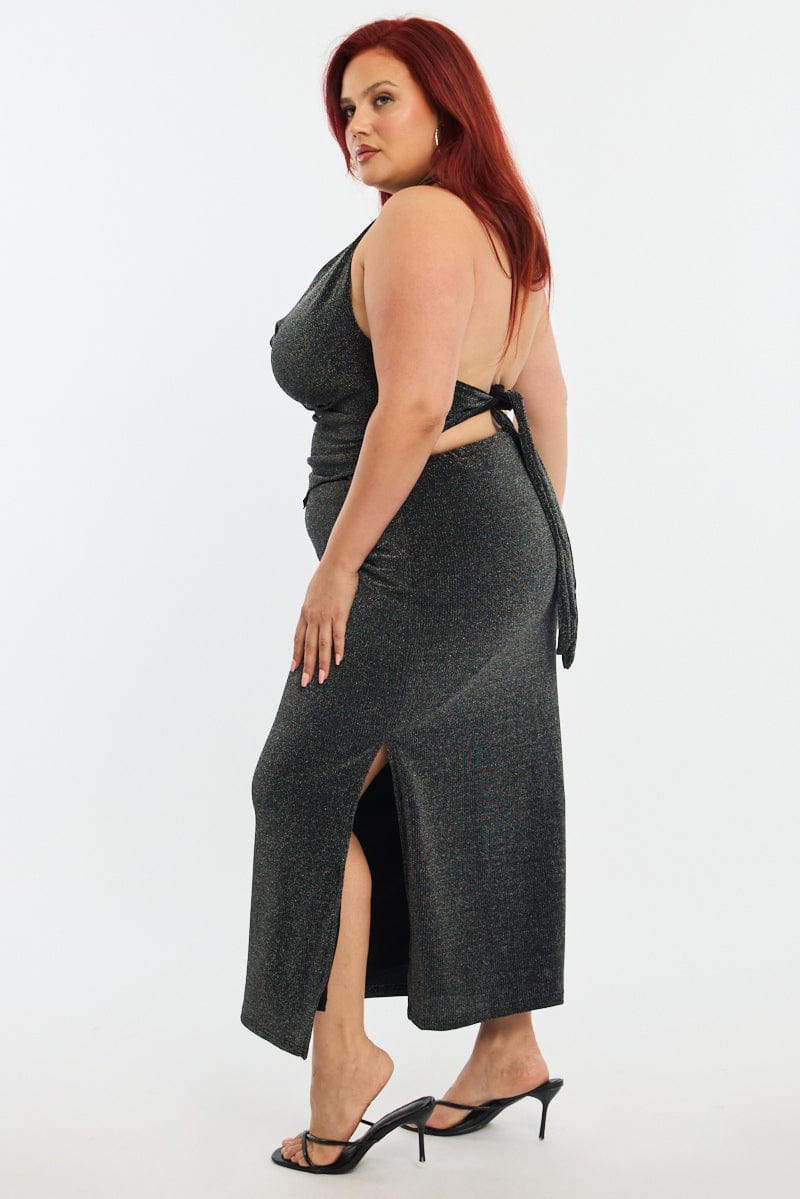 Metallic Mesh Midi Skirt - Image 3