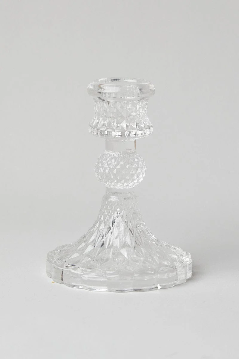 Metallic Taper Glass Candle Holder - Image 3