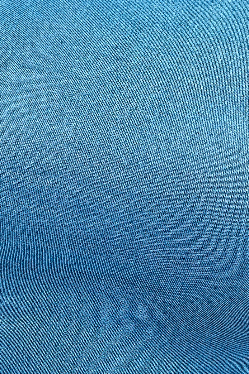 Mid Blue Crop T-shirt Crew Neck Short Sleeve Slinky Jersey - Image 6