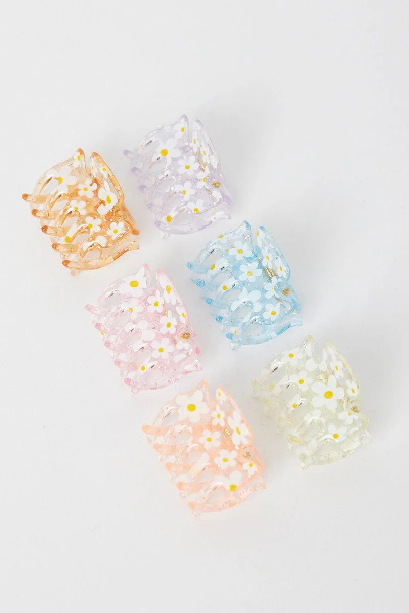 Multi 6 Pack Claw Clips - Image 2