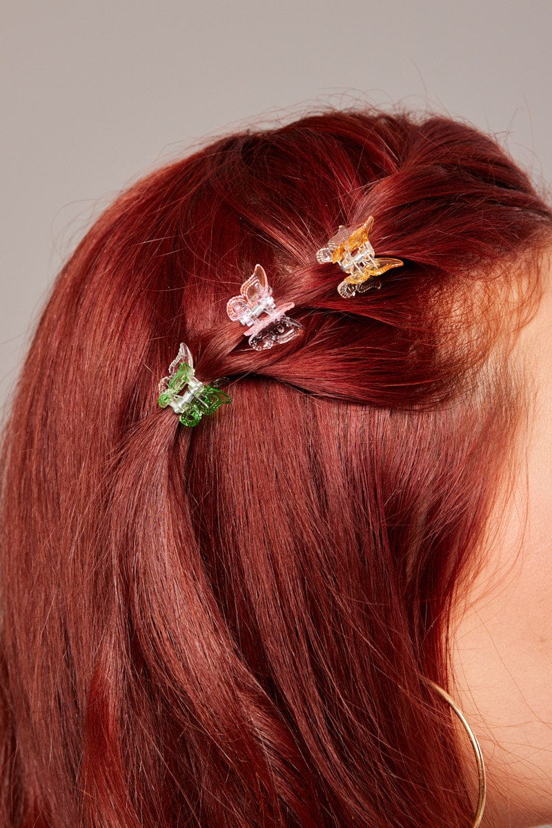 Multi 9 Pack Mini Butterfly Claw Clips