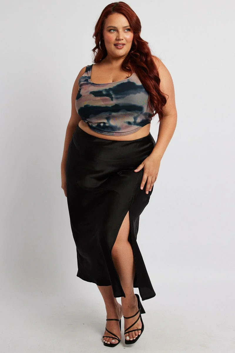 Multi Abstract Corset Top Mesh - Image 2