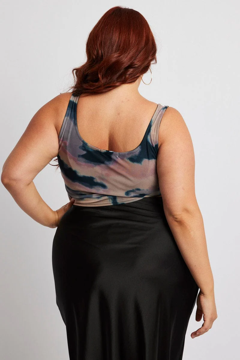 Multi Abstract Corset Top Mesh - Image 5