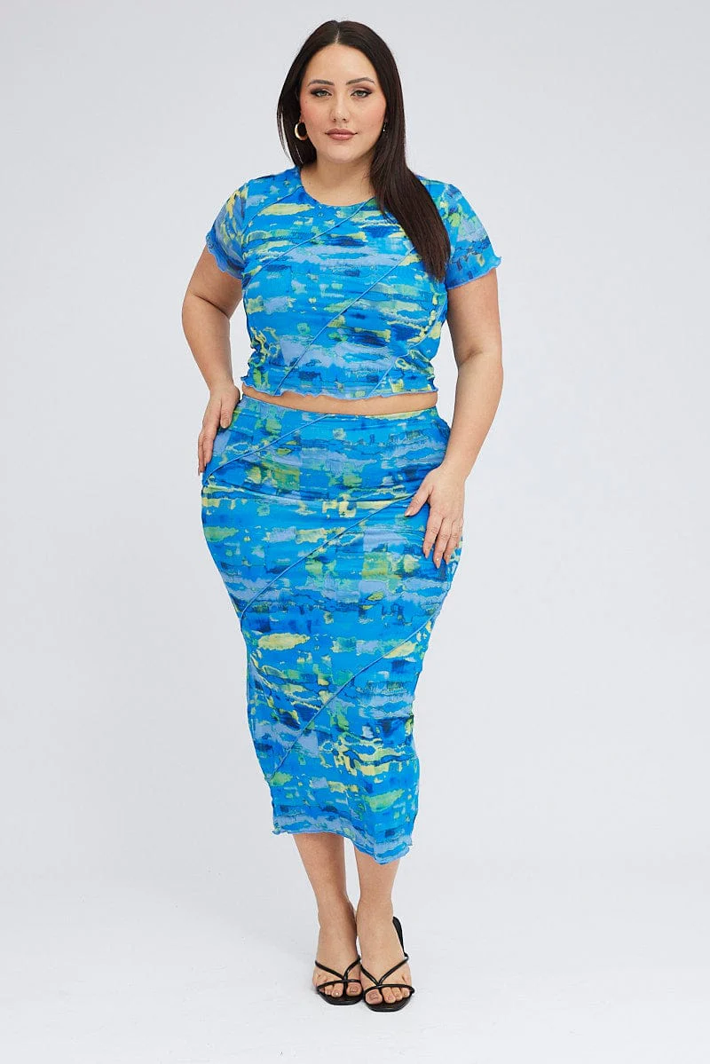 Multi Abstract Mesh Skirt Seam Detail - Image 2