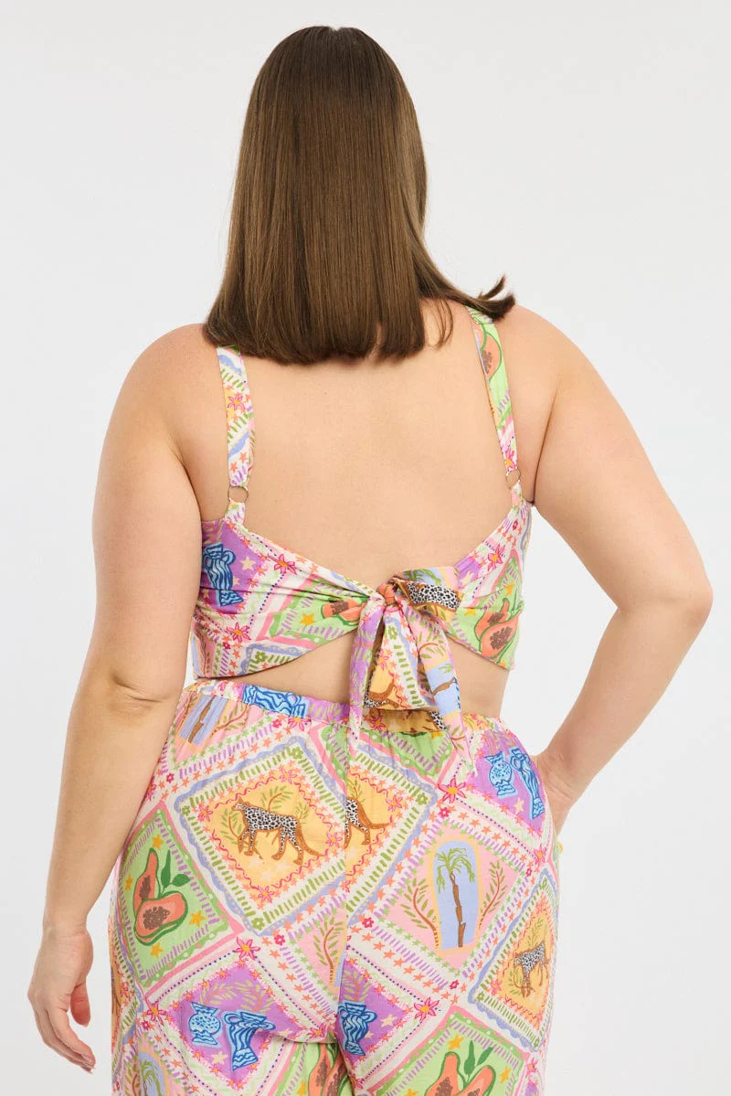 Multi Abstract Scarf To Sleeveless Textured - Image 5