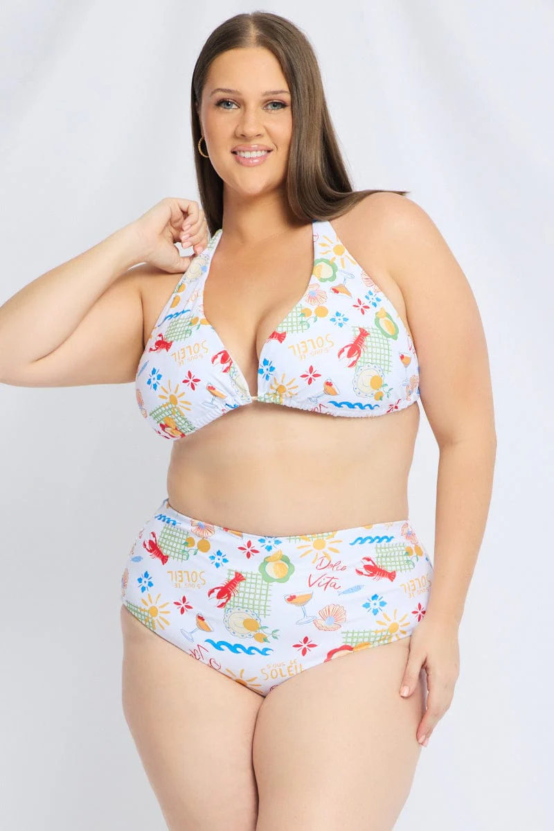 Multi Abstract Triangle Bikini Set - Image 2