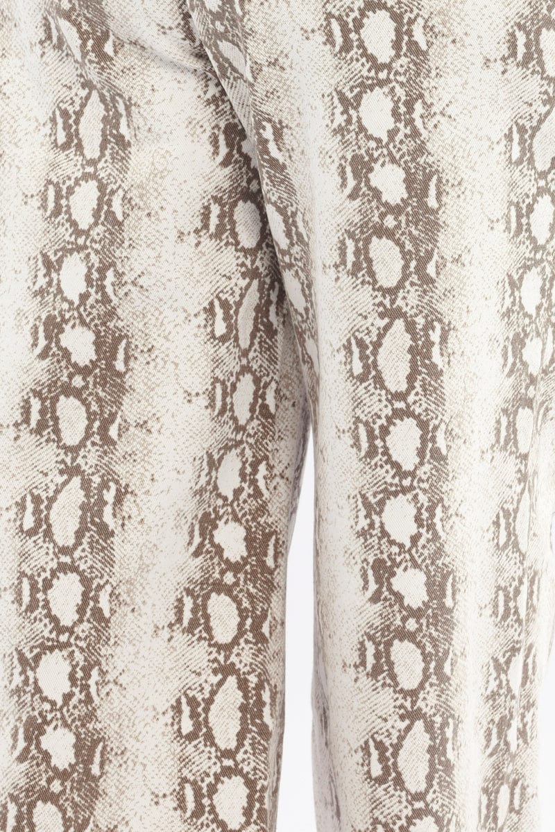 Multi Animal Print Baggy Jeans Mid Rise - Image 6