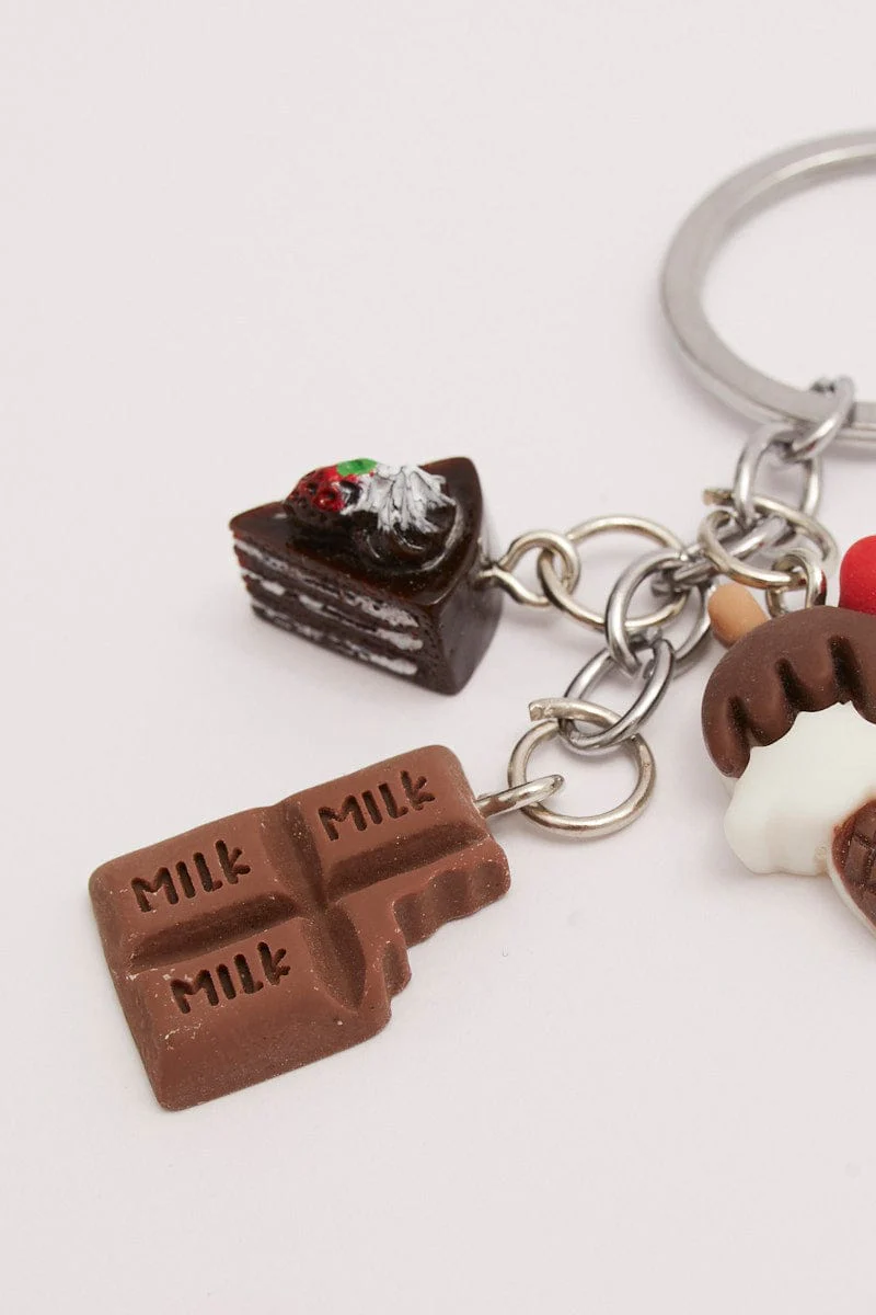 Multi Cake And Chocolate Charm Keyring - Image 2