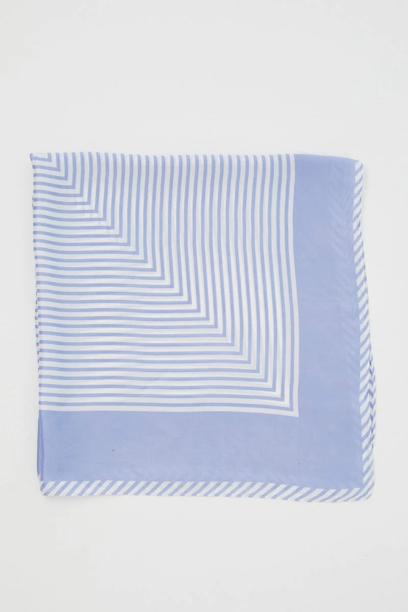 Multi Colour Plus Stripe Scarf - Image 2