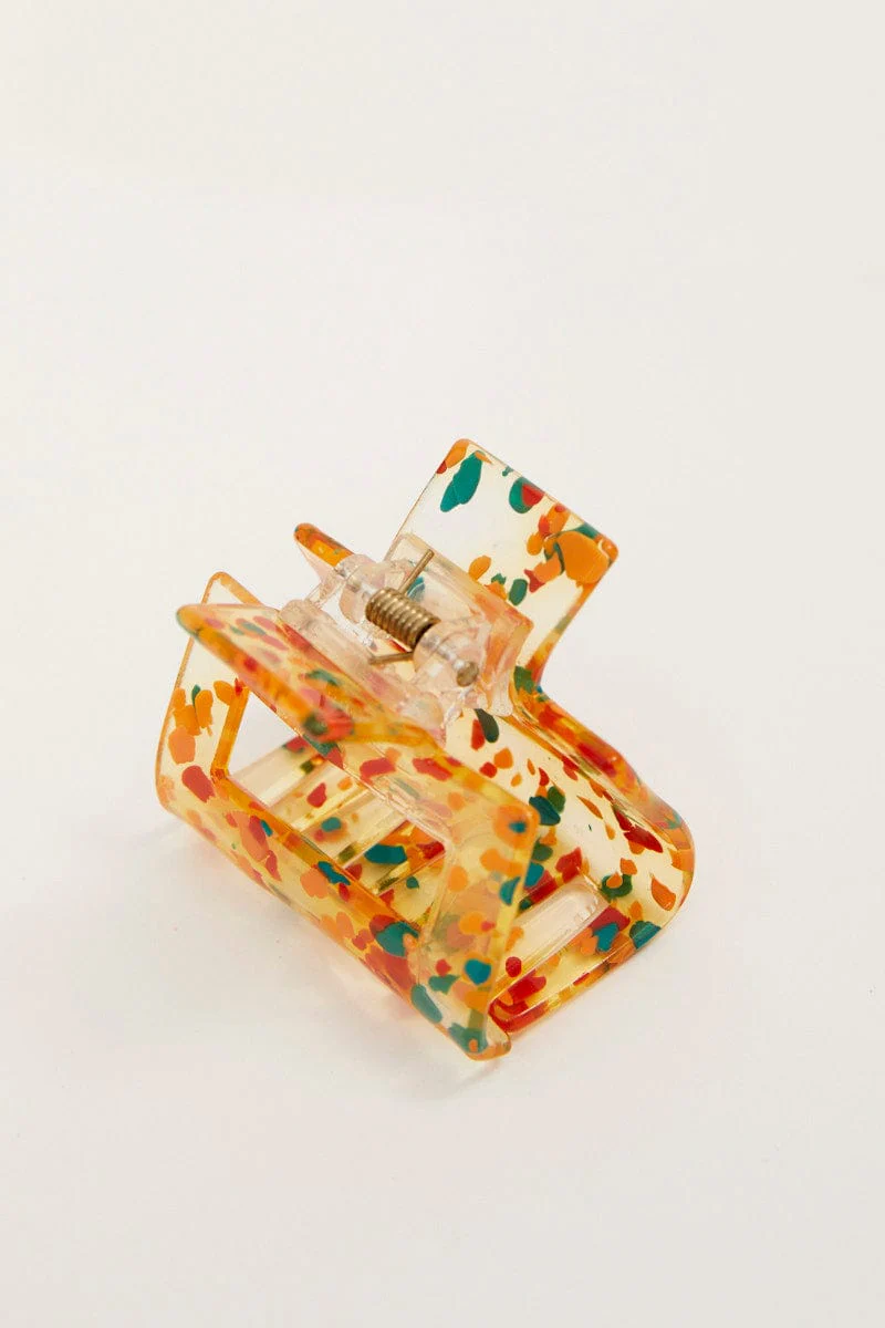 Multi Colour Square Claw Clip