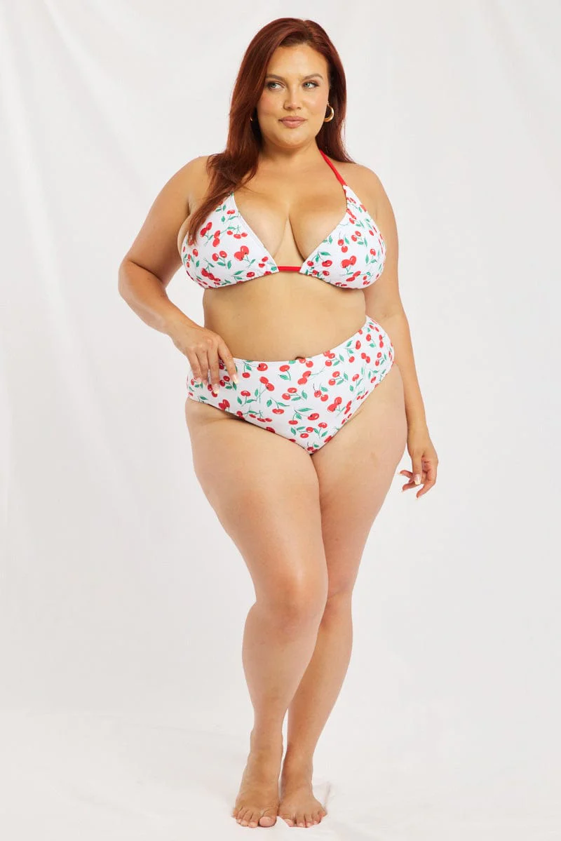 Multi Print Triangle Bikini Set - Image 2