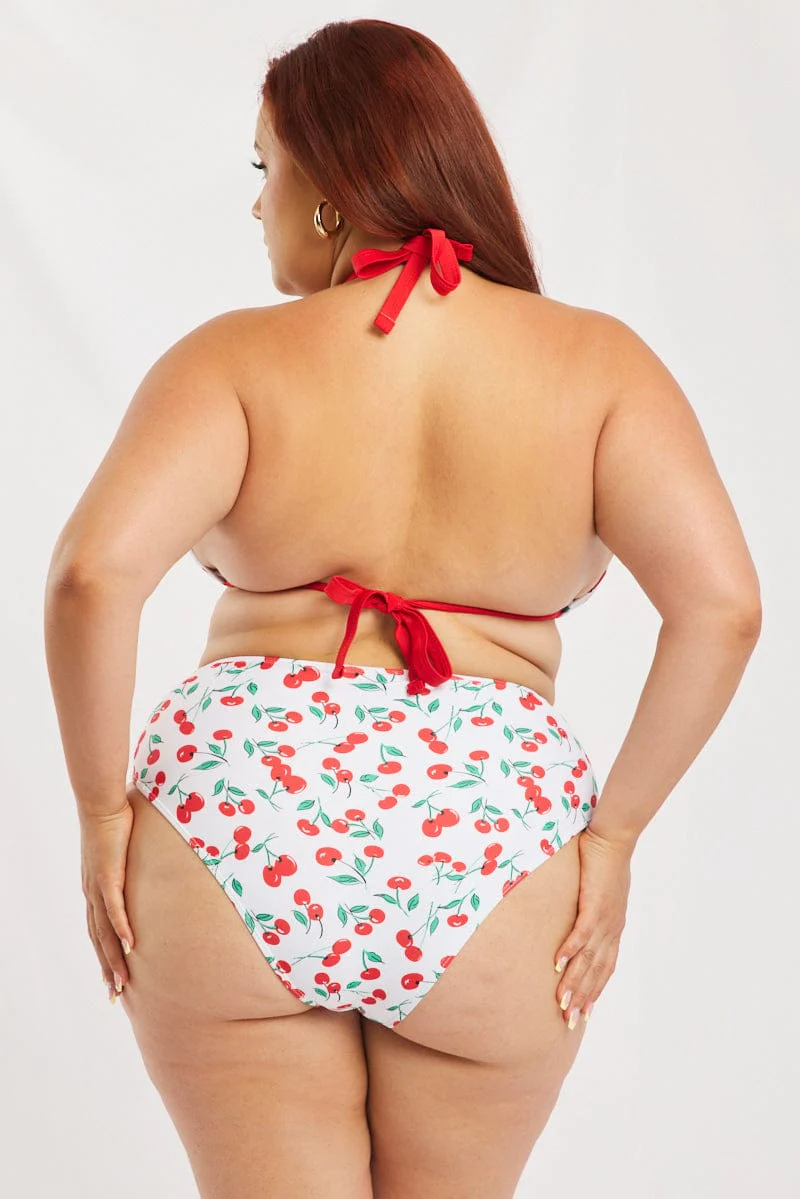 Multi Print Triangle Bikini Set - Image 4