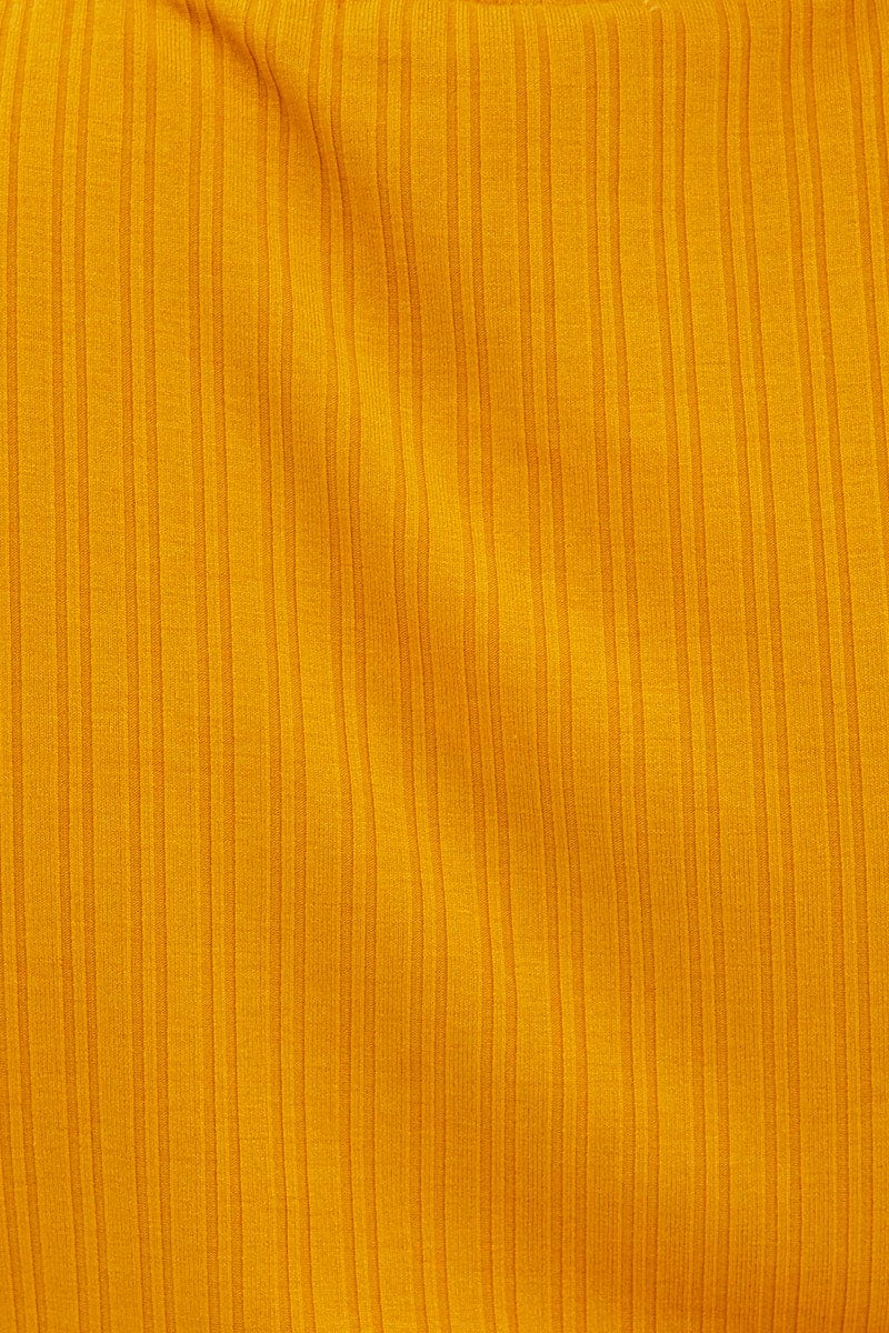 Mustard T-shirt Short Sleeve Crew Neck - Image 6