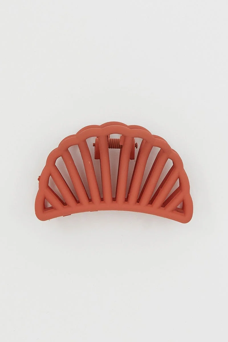 Orange Claw Clip