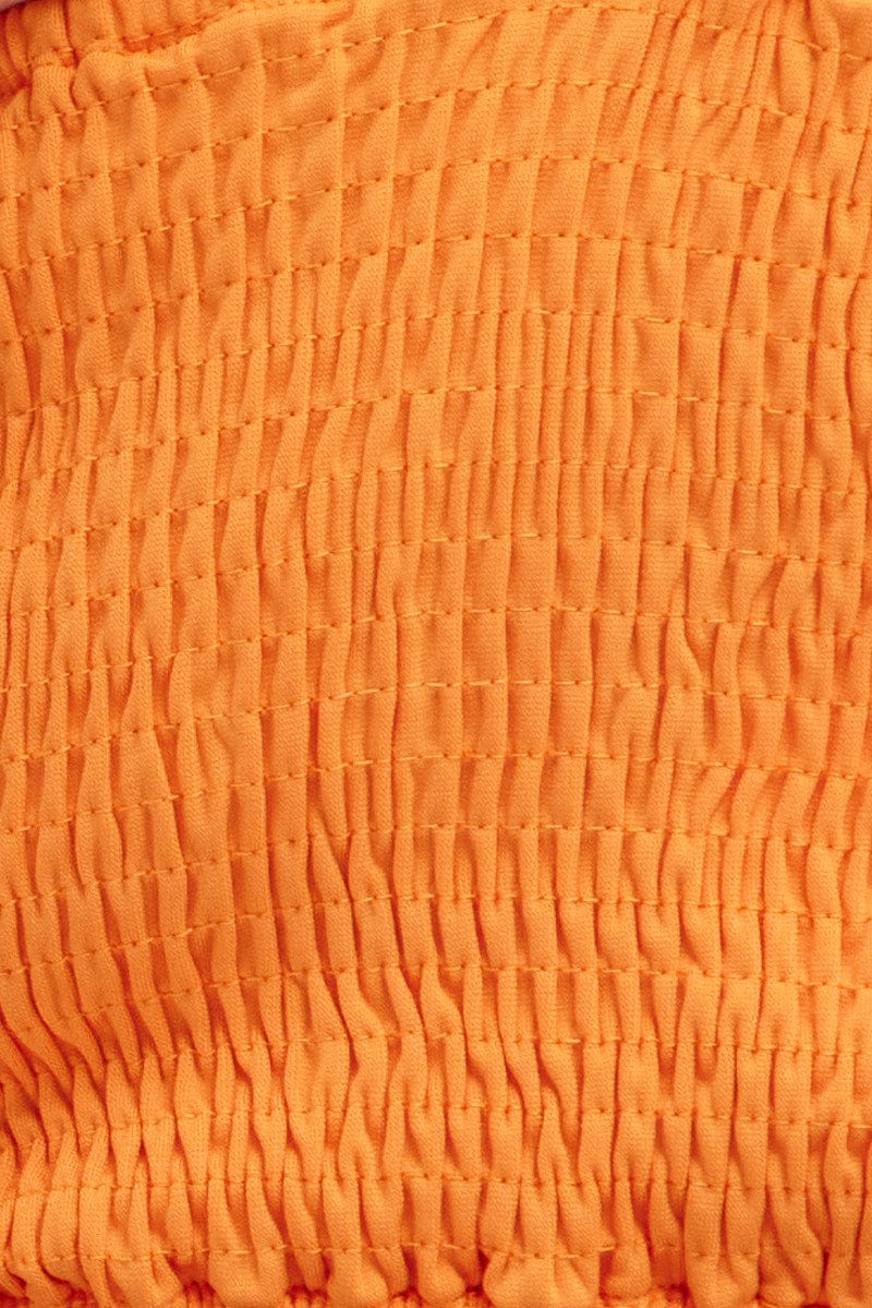 Orange Crop Top Sleeveless Keyhole Stretch Jersey - Image 6
