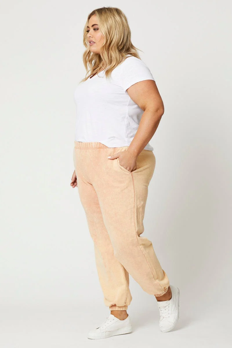 Orange Jersey Track Pants - Image 3