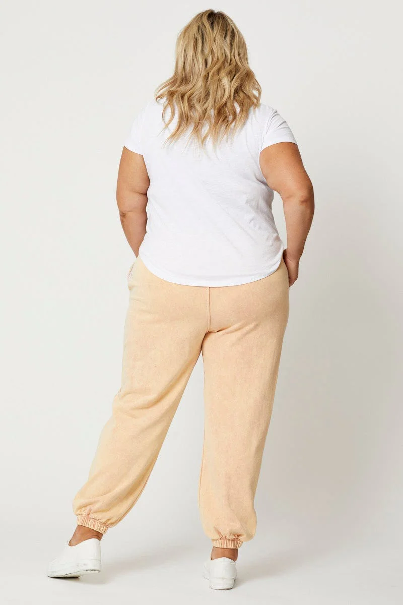 Orange Jersey Track Pants - Image 4