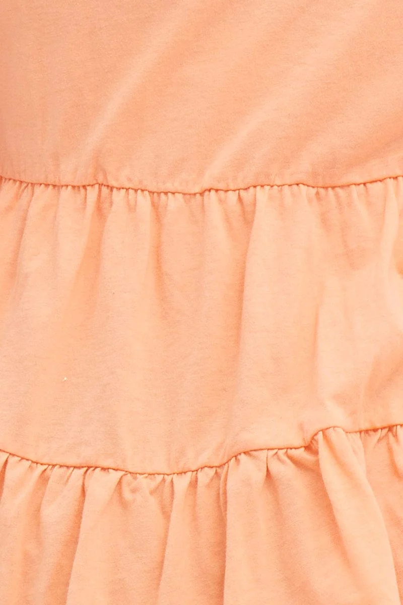 Orange Ruffle Sleeve Tiered Top - Image 6