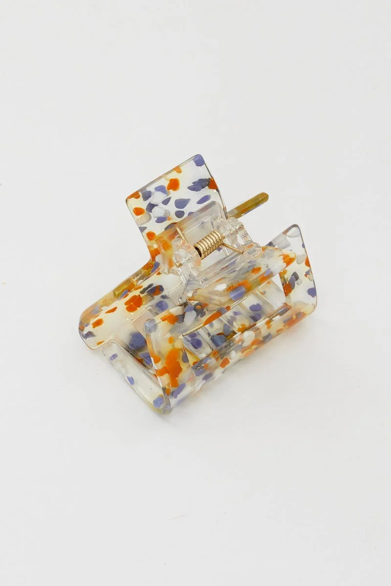Orange Square Claw Clip - Image 2