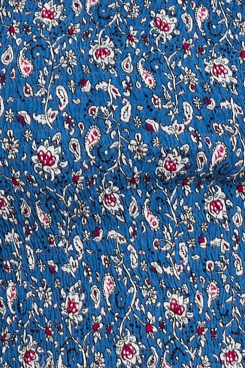 Paisley Pr Crop Top Sweetheart Short Sleeve - Image 6