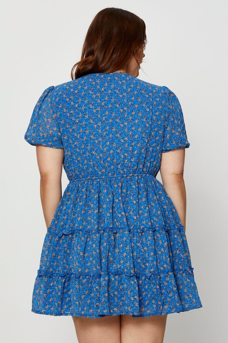 Paisley Pr Skater Dress V-neck Short Sleeve - Image 5