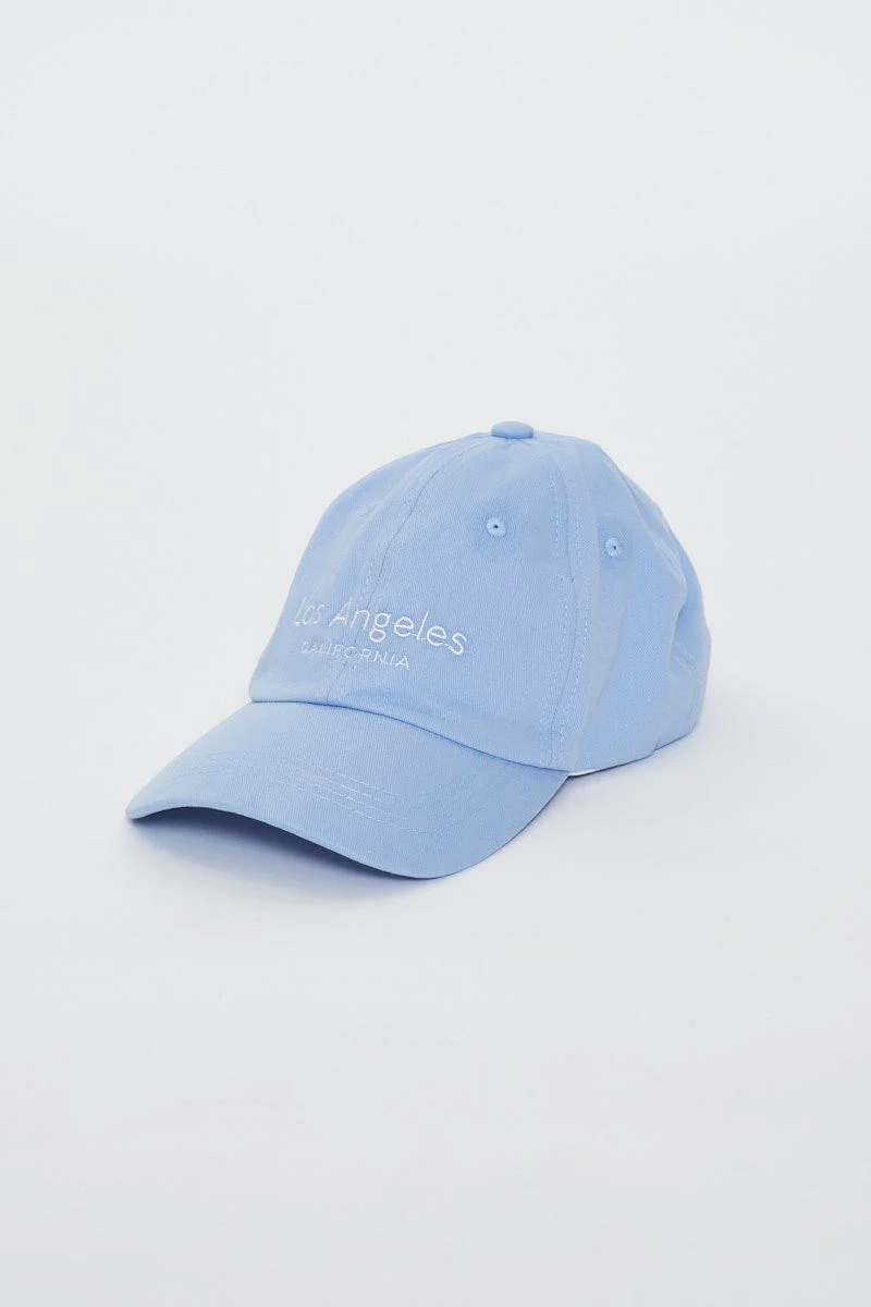 Pale Blue Los Angeles Embroidered Cap - Image 2